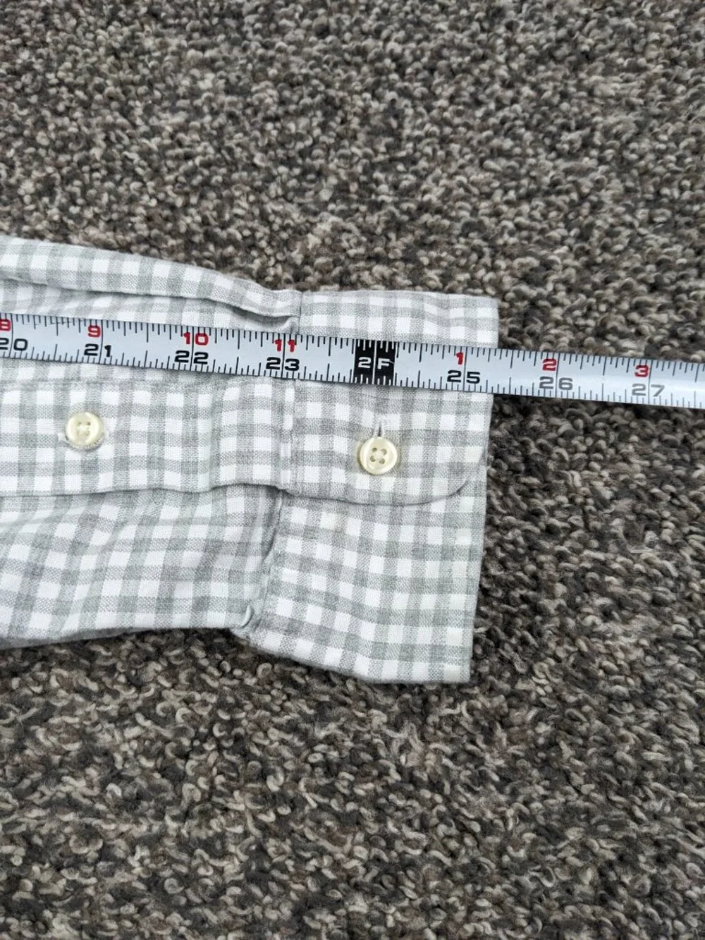 Polo Ralph Lauren Shirt Oxford L/S Button Down Gingham Checked Gray Mens Large
